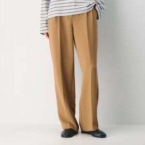 Aritzia Wilfred The Effortless Pant Wide-Leg Trousers tan Camel 0